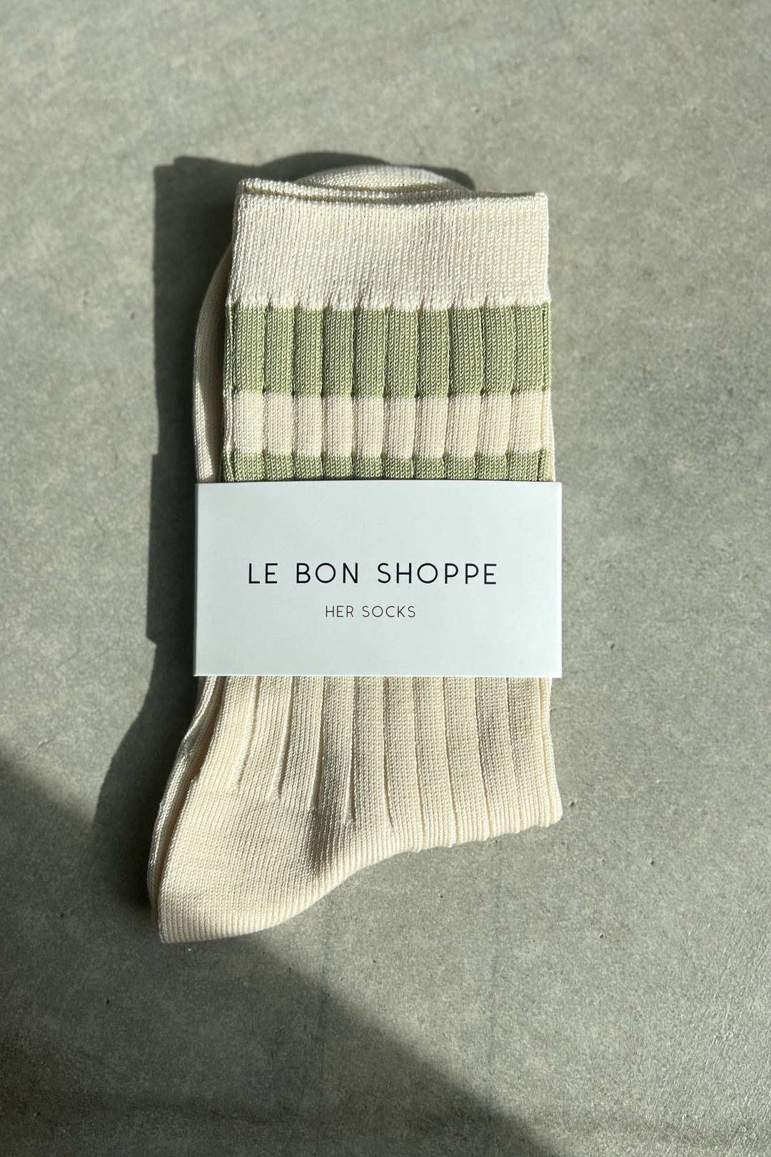 Le Bon Shoppe Her Socks - Varsity: Cream Black