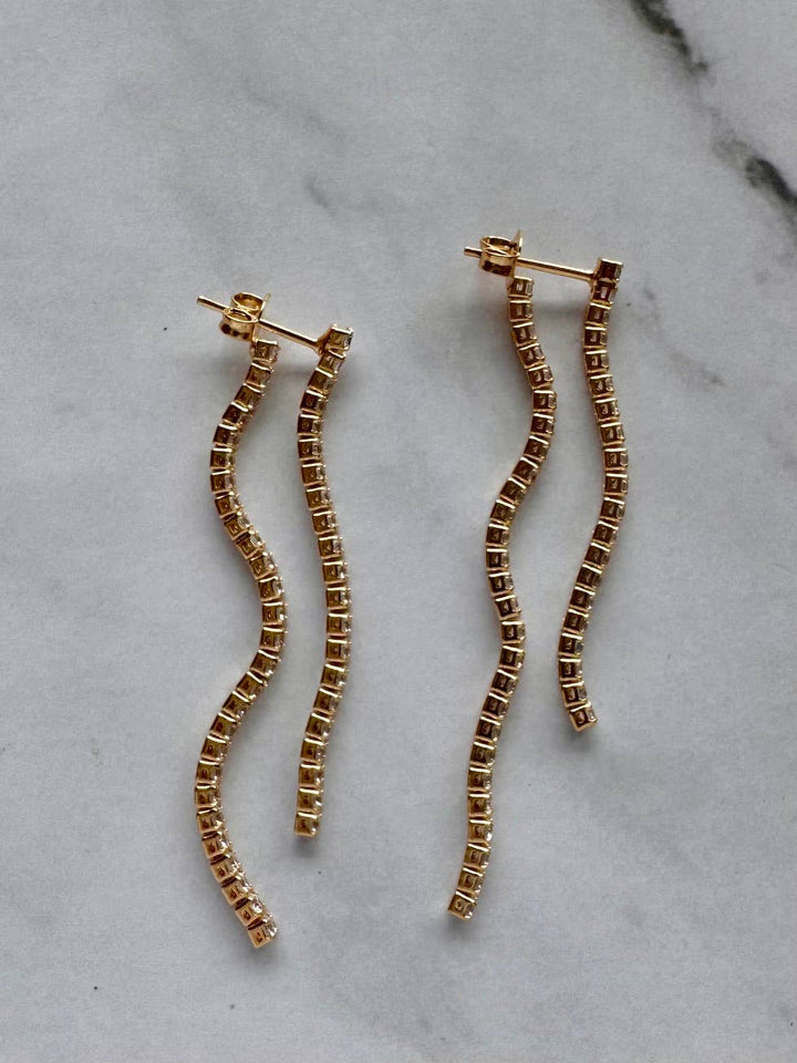 Jessica Matrasko Jewelry - Merritt CZ Front/Back Drop Stud Earrings