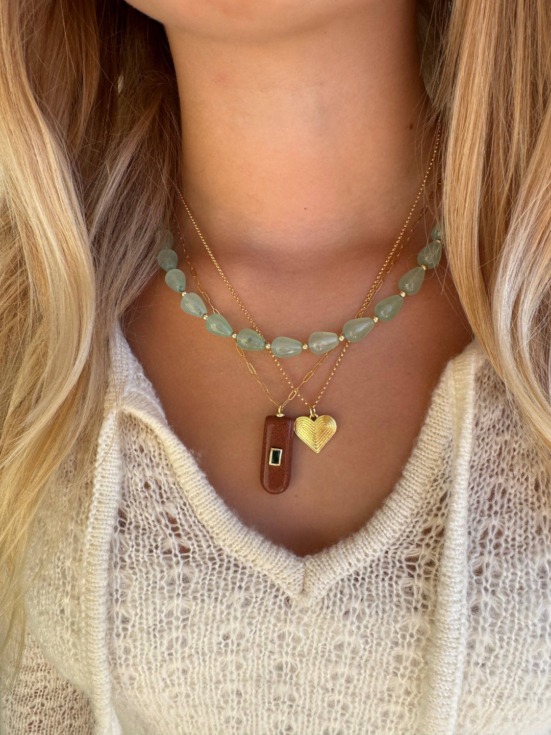 Jessica Matrasko Jewelry - Disco Heart Pendant Necklace