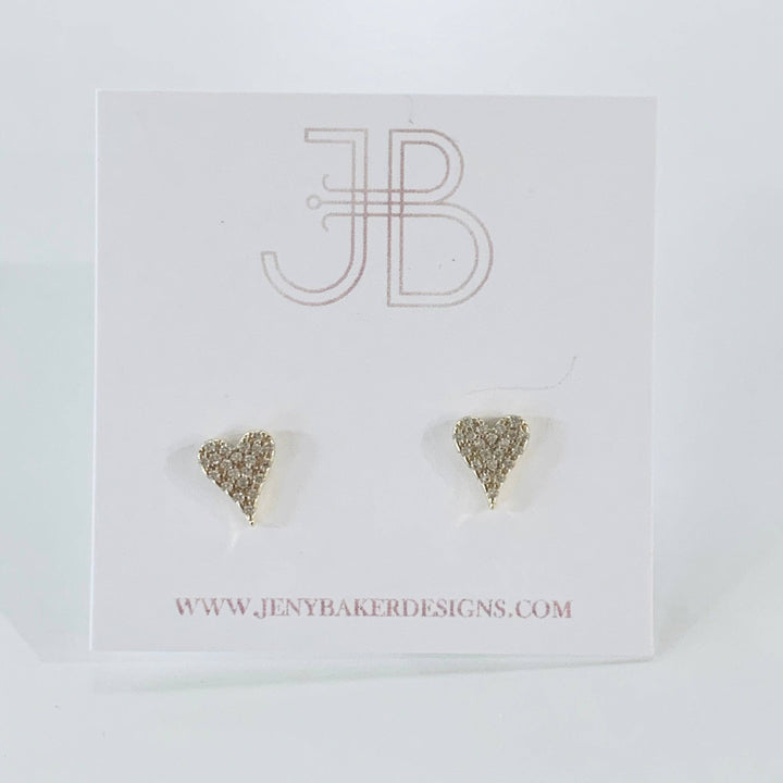 Jeny Baker Designs - Broadway Heart Studs