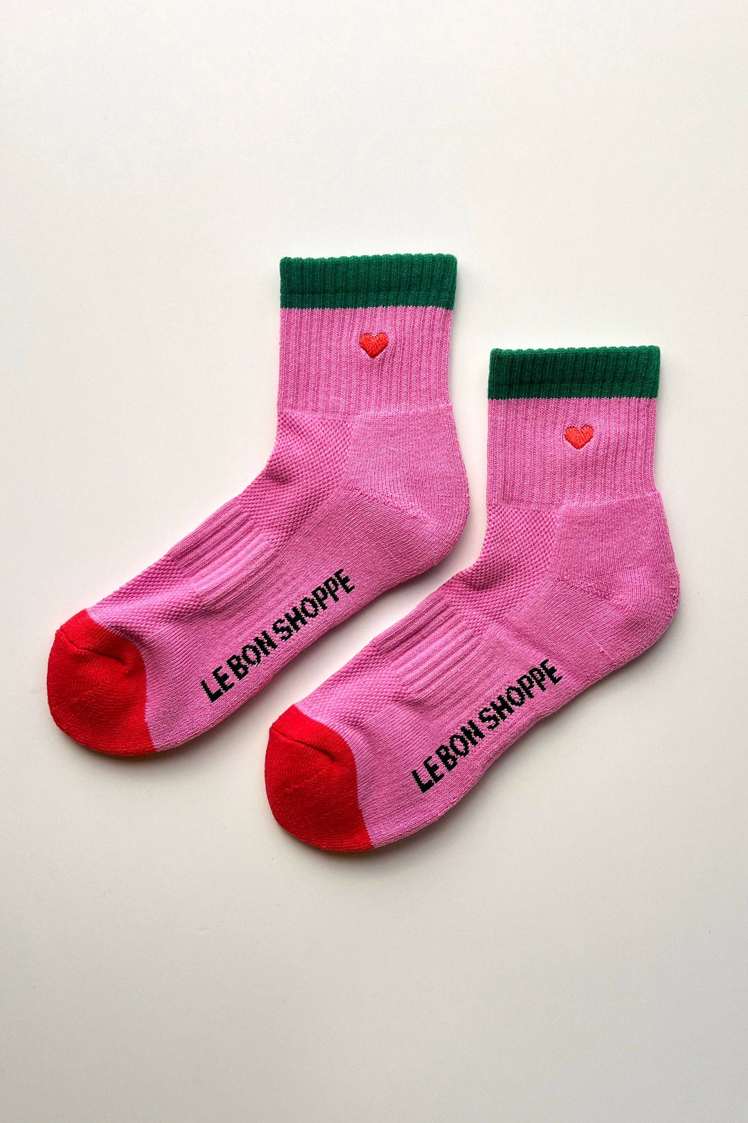 Le Bon Shoppe - Embroidered Color Block Girlfriend Socks