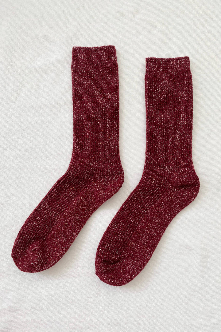 Le Bon Shoppe Winter Sparkle Socks: Nutmeg