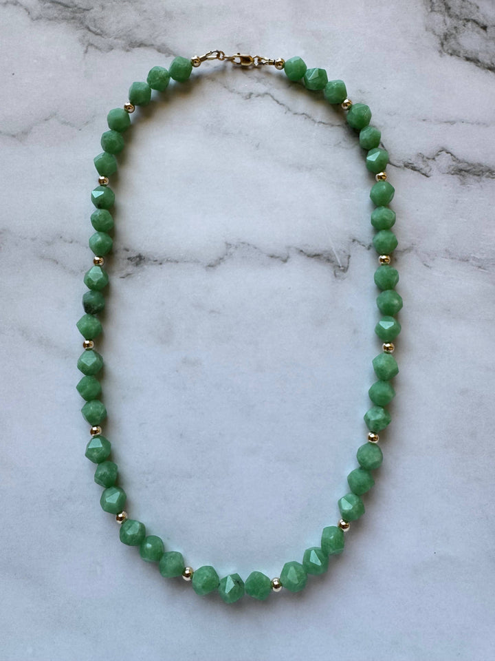 Jessica Matrasko Jewelry - Iris Natural Gemstone and Gold Filled Beaded Necklace