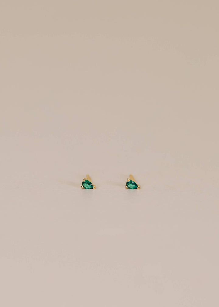 JaxKelly - Teardrop - Emerald CZ - Earrings