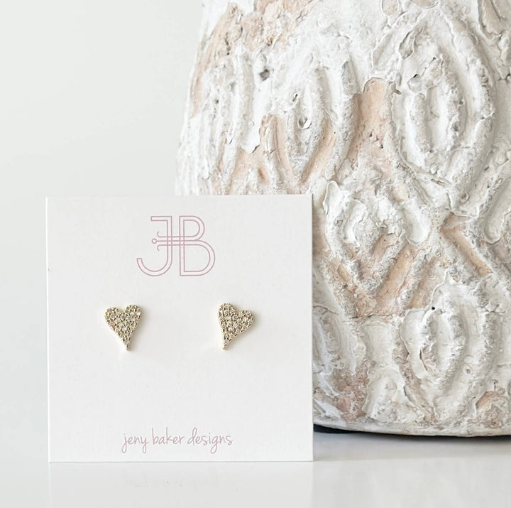 Jeny Baker Designs - Broadway Heart Studs
