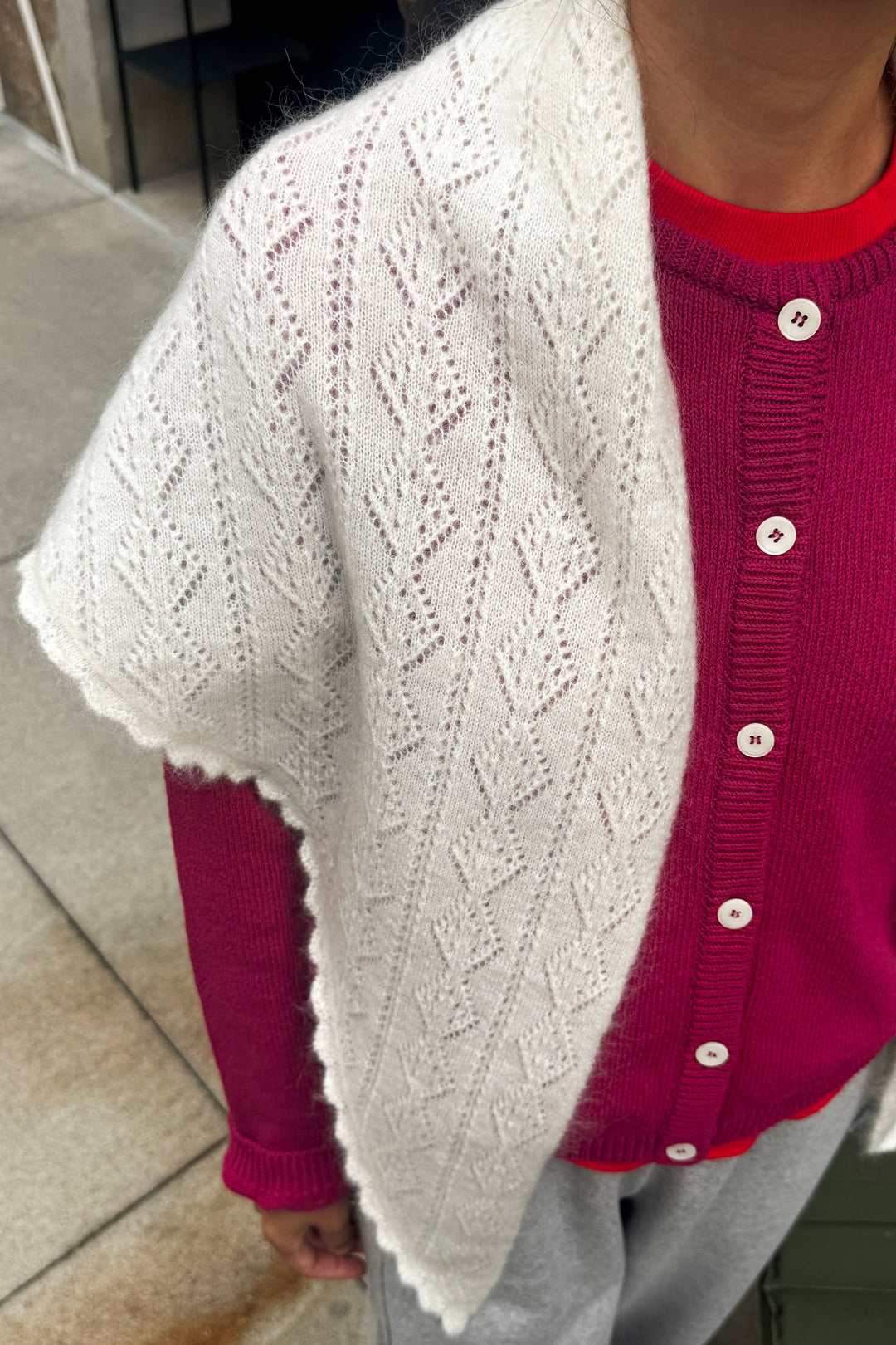 Le Bon Shoppe - Mohair Pointelle Shawl