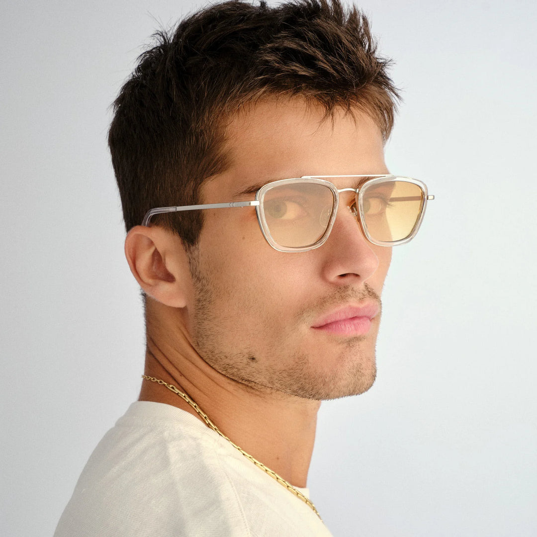 Le Specs Diametric - Silver Crystal Clear