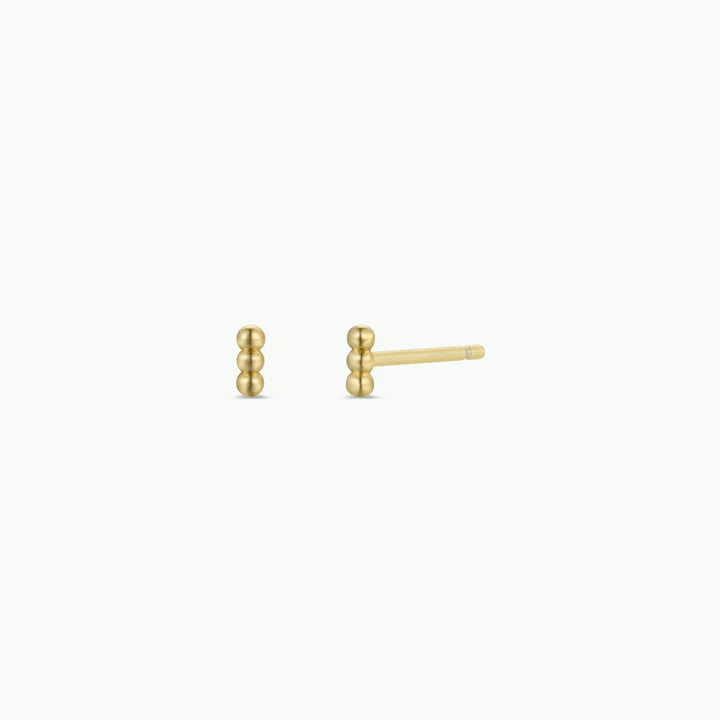JaxKelly - Petite 3 Ball Stud - Gold Earrings