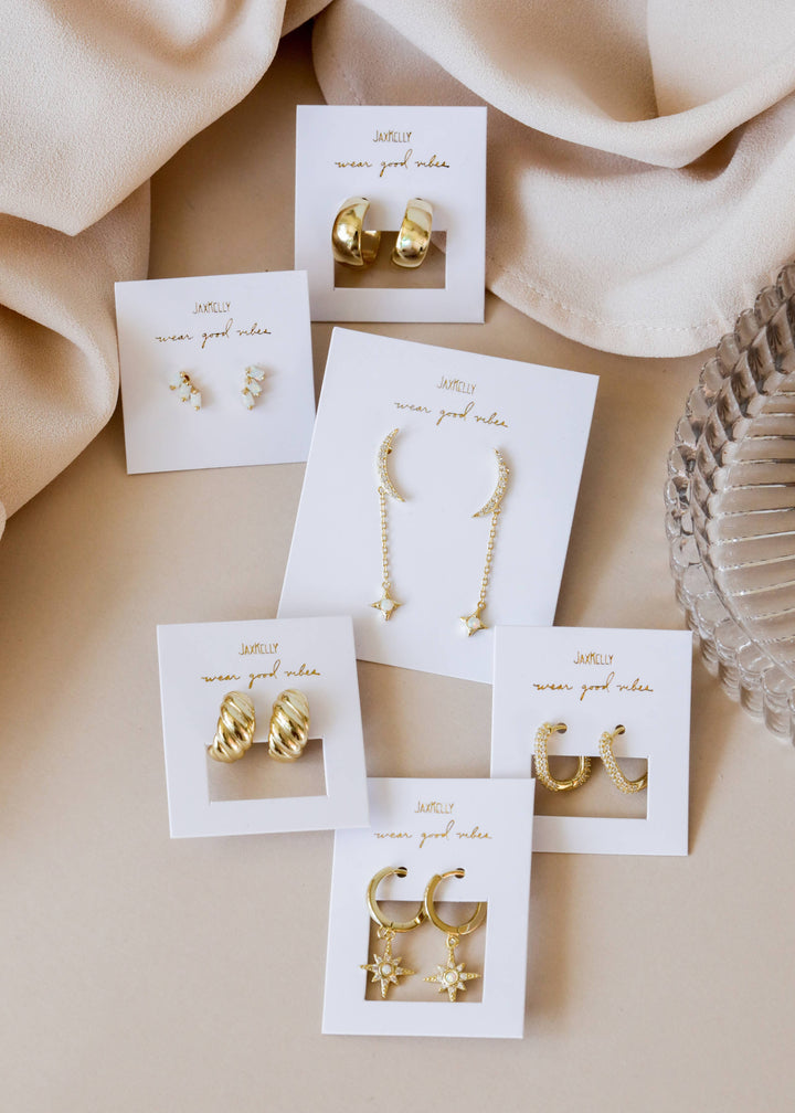 JaxKelly - Gold Hoop - Wide - Gold Earrings