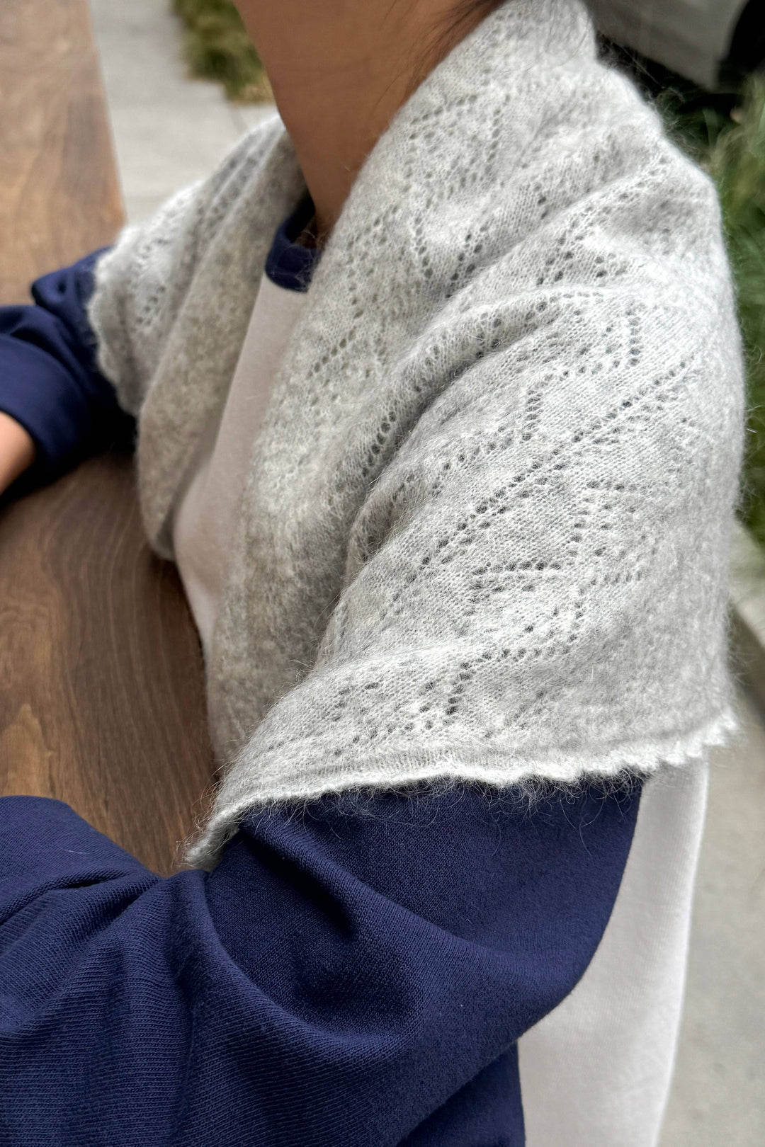 Le Bon Shoppe - Mohair Pointelle Shawl