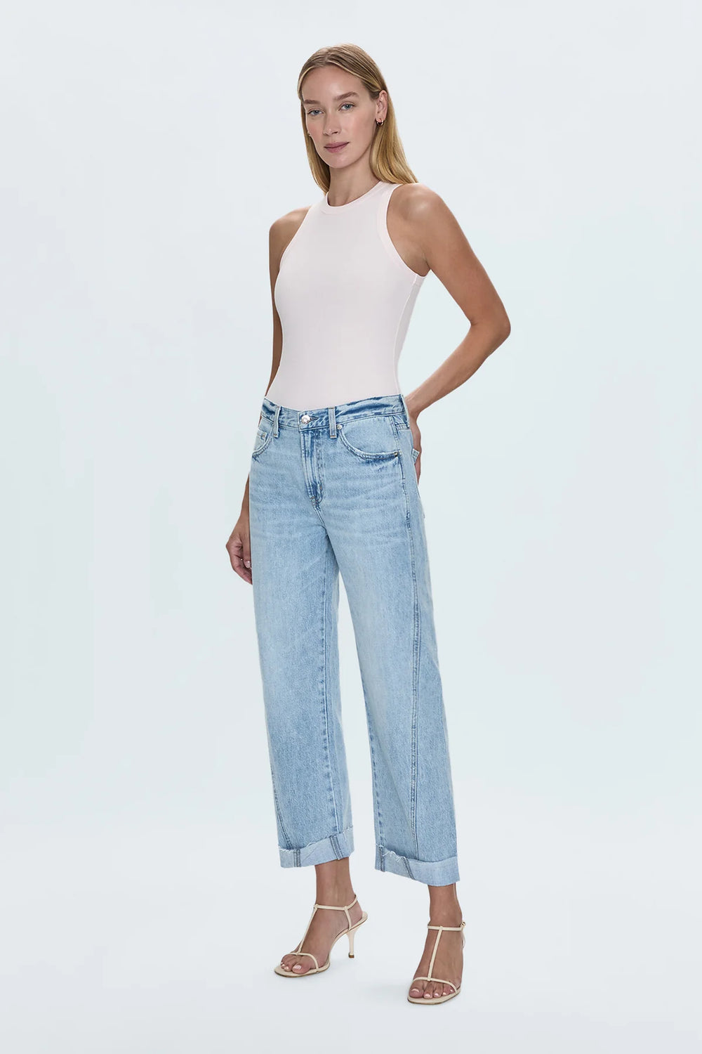 Pistola Kacey Mid Rise Cuffed Boyfriend Jean Berkeley