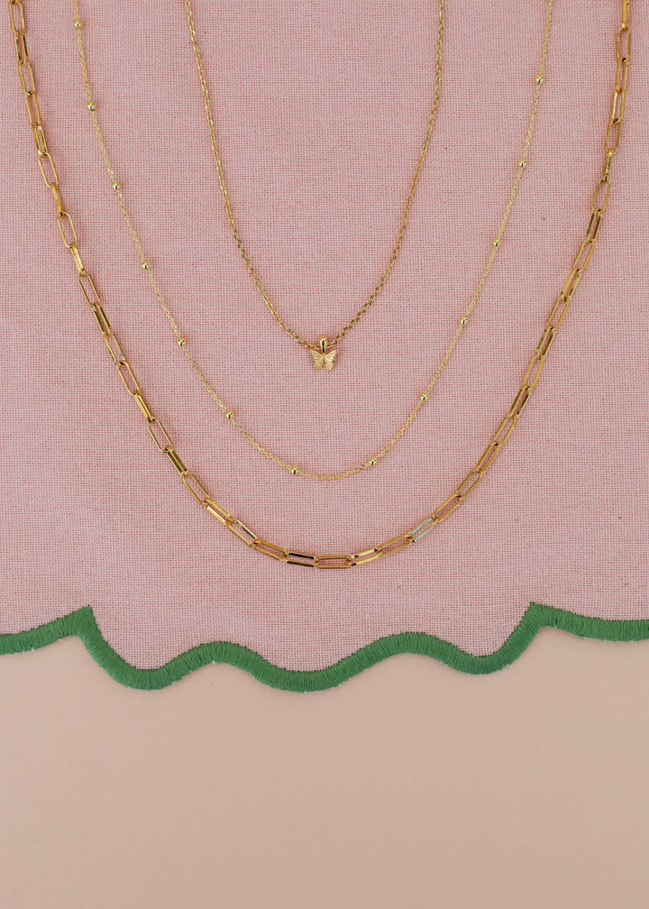 JaxKelly - Gold Ball Necklace - 18k Gold Plating