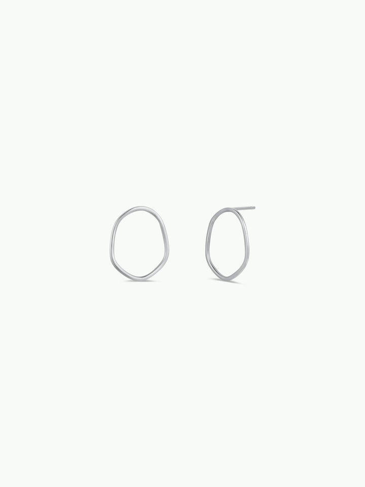 JaxKelly - Silver Organic Hoop