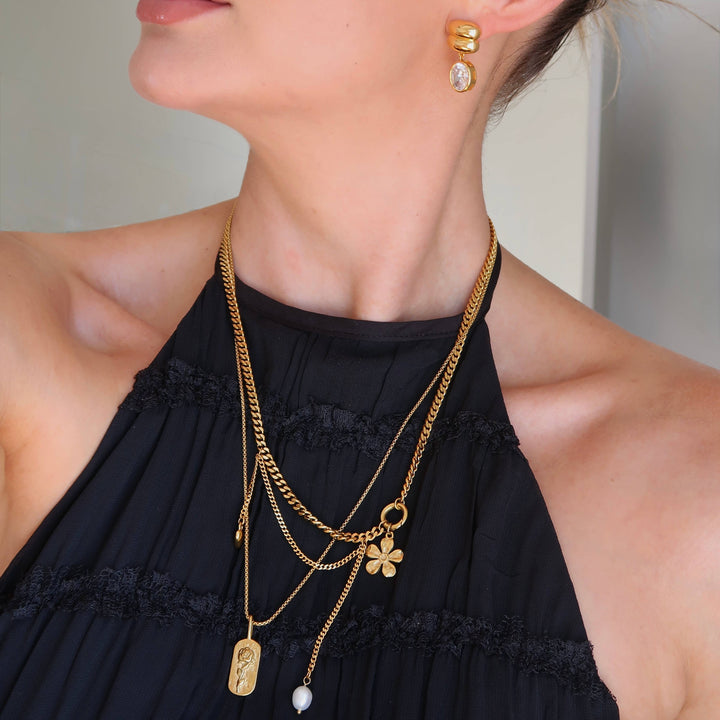 Namaste Jewelry - Rose Necklace- Gold