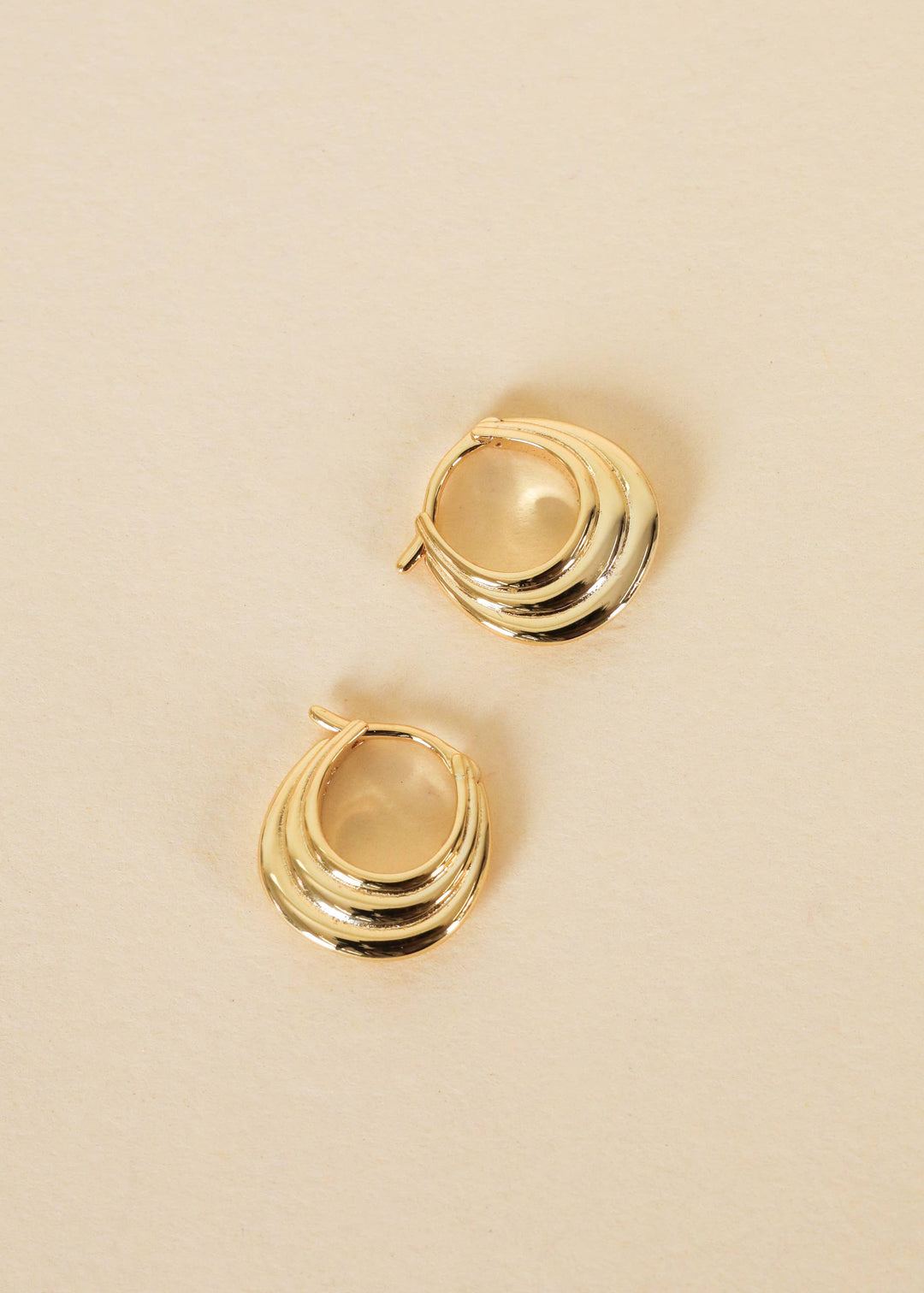 JaxKelly - Gold Hoop - Triple Arch - Earrings