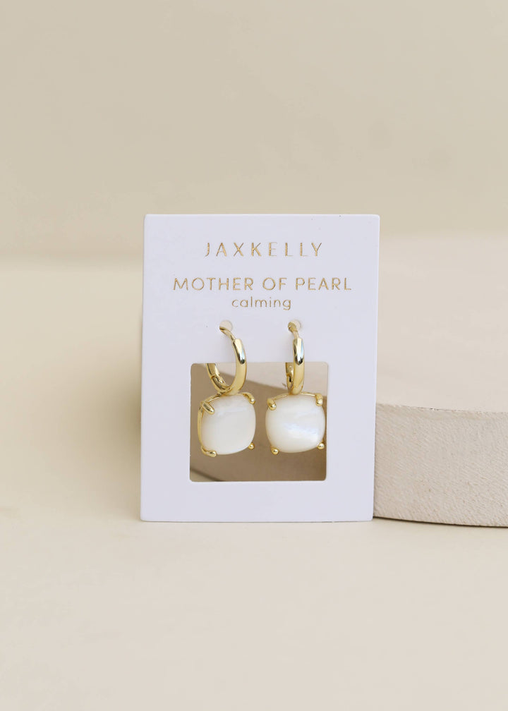 JaxKelly - Gemstone Mini Drop - Mother of Pearl