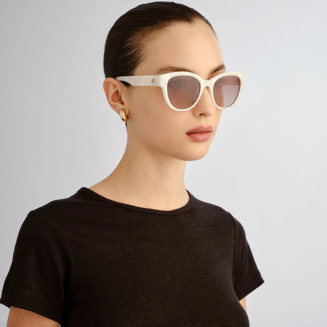 Le Specs Majestic - White Marble