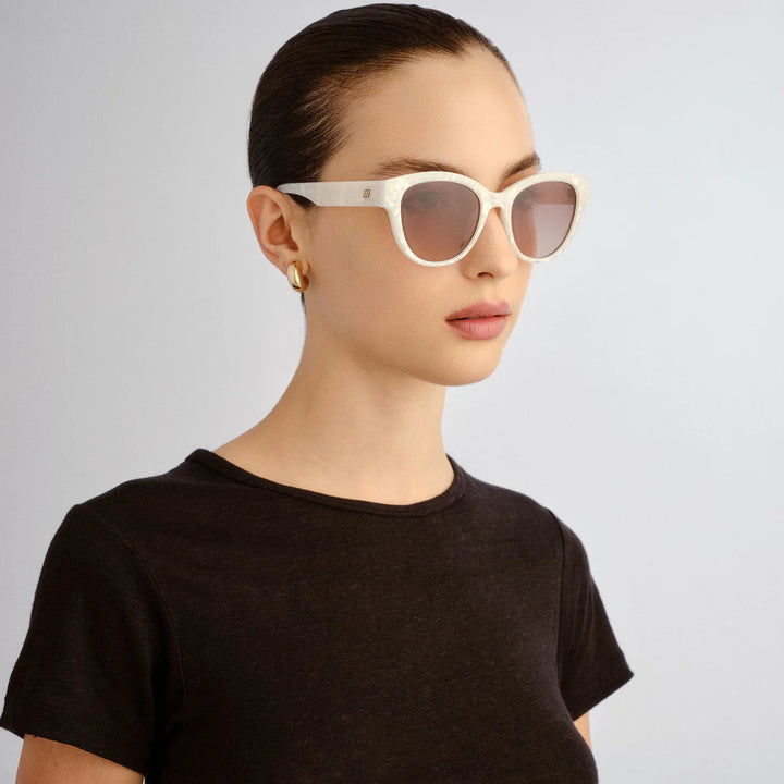 Le Specs Majestic - White Marble