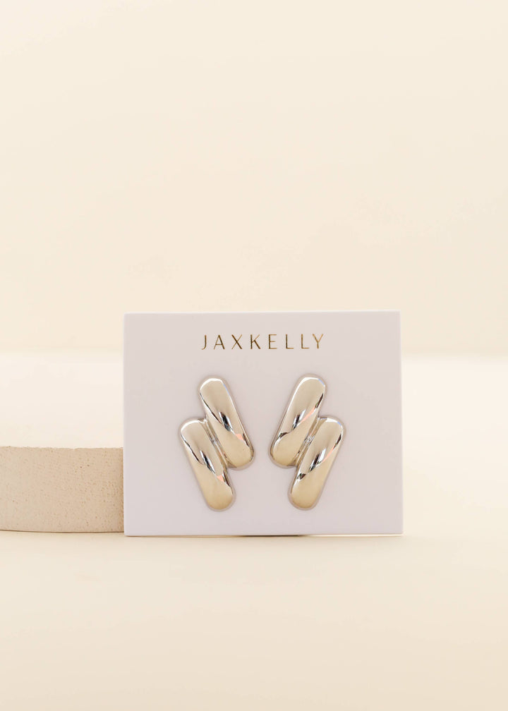 JaxKelly - Silver Double Bold Bar Earring