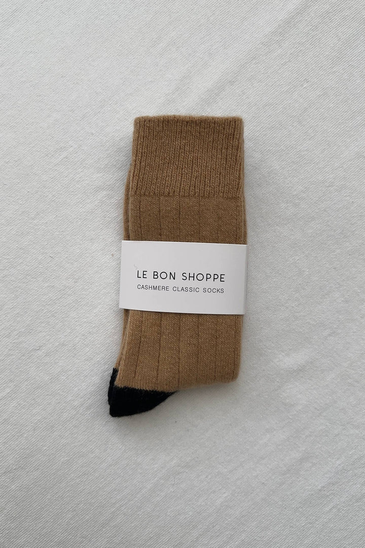 Le Bon Shoppe Classic Cashmere Socks: Camel