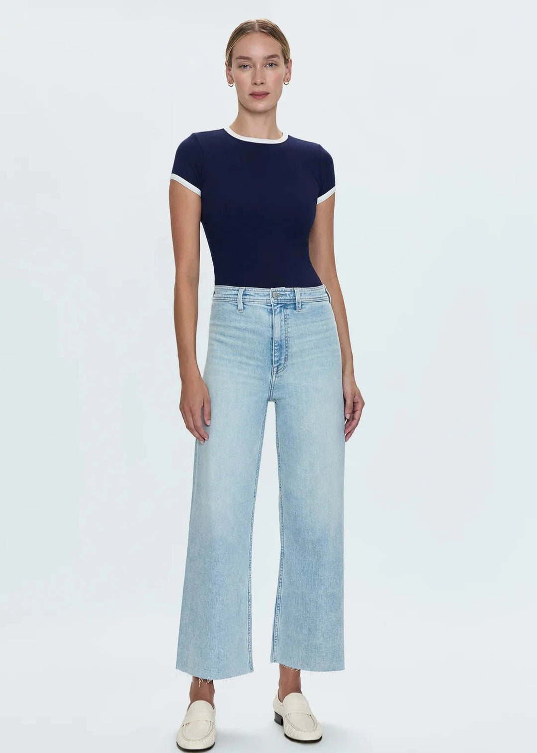 Pistola Penny Crop High Rise Wide Leg Jean Collective