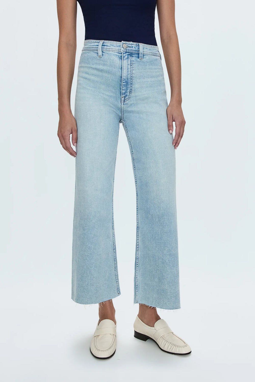 Pistola Penny Crop High Rise Wide Leg Jean Collective