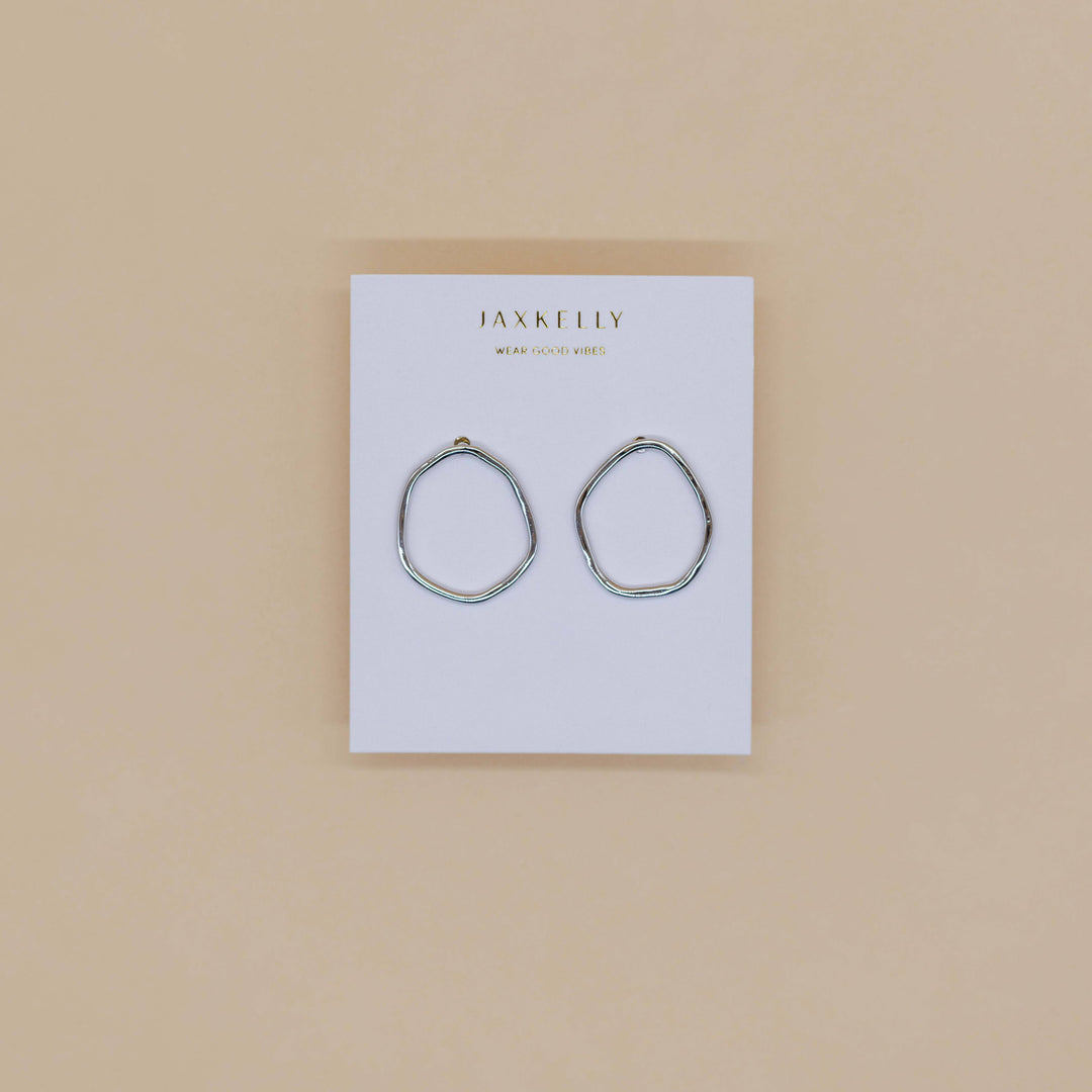 JaxKelly - Silver Organic Hoop