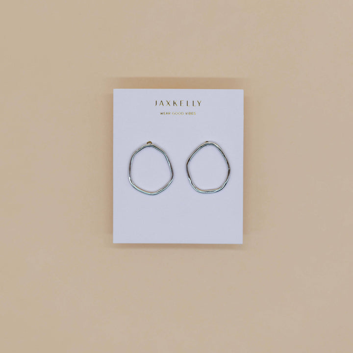 JaxKelly - Silver Organic Hoop