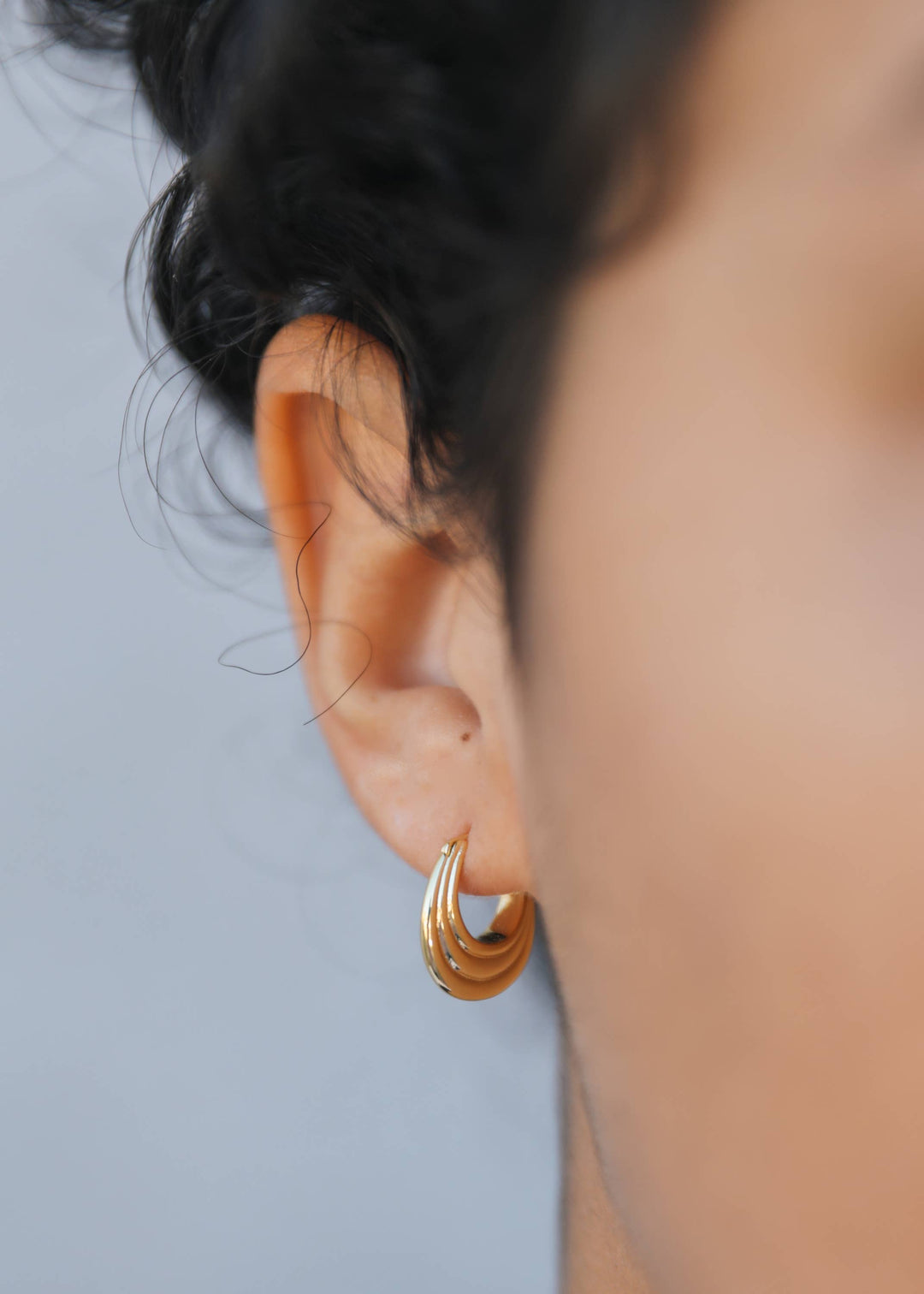 JaxKelly - Gold Hoop - Triple Arch - Earrings