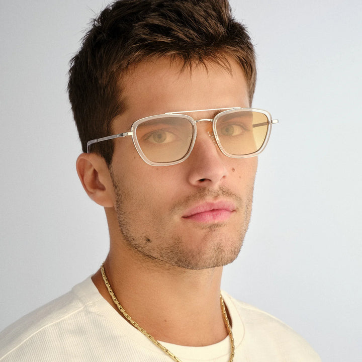 Le Specs Diametric - Silver Crystal Clear