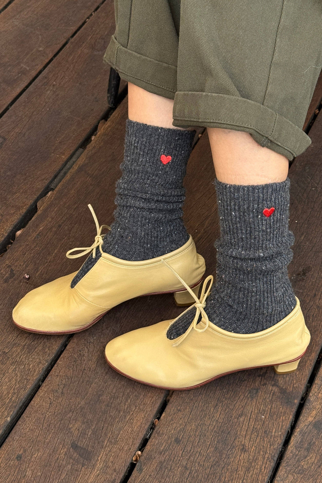 Le Bon Shoppe  Embroidered Snow Socks