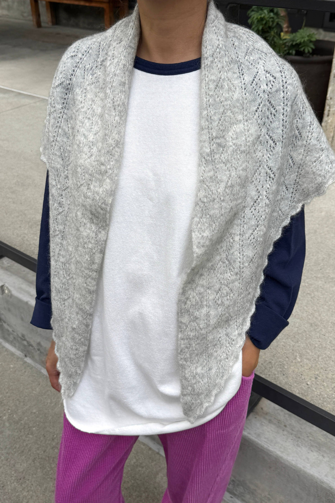 Le Bon Shoppe - Mohair Pointelle Shawl