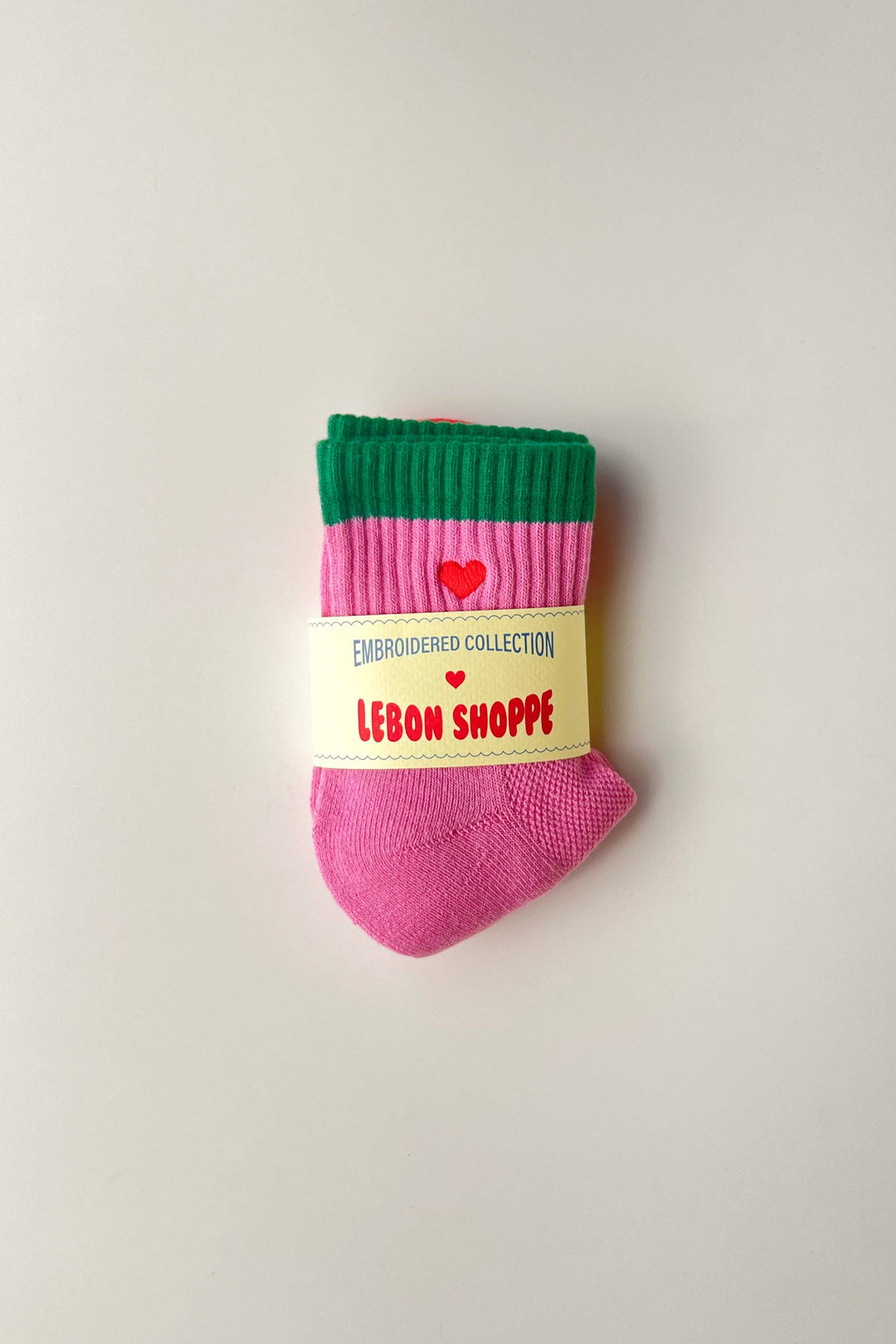 Le Bon Shoppe - Embroidered Color Block Girlfriend Socks