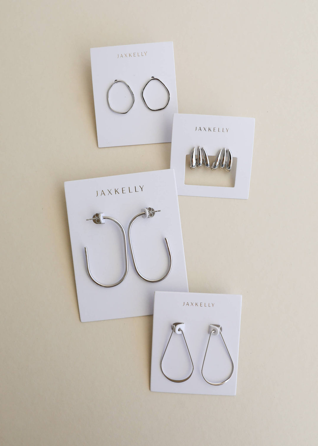 JaxKelly - Silver Large Open Hoop