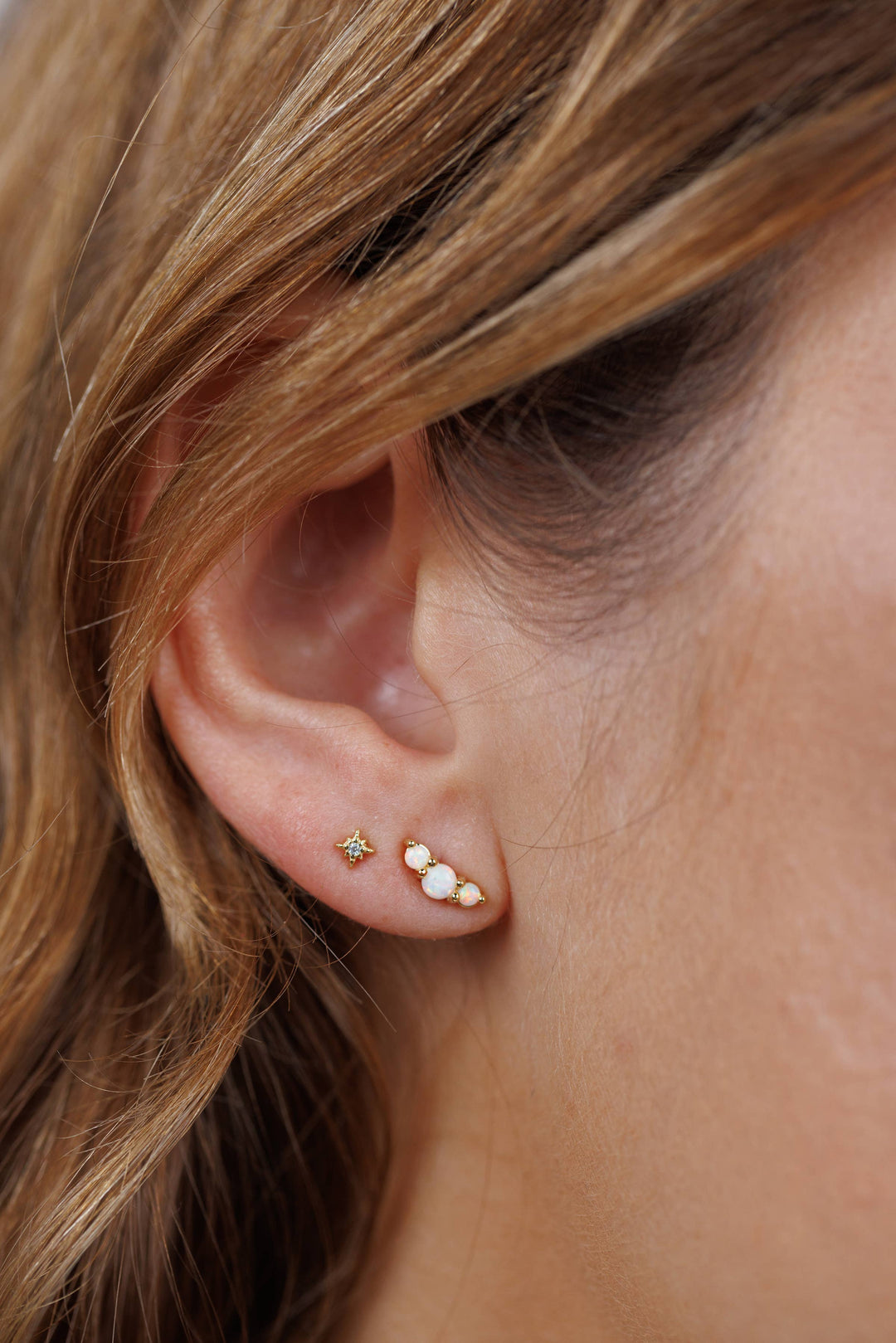 JaxKelly - Tiny Stud - Star - Gold Earrings
