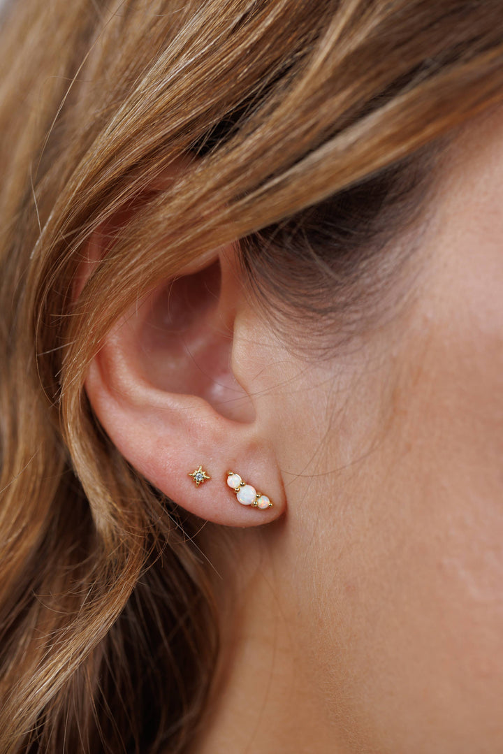 JaxKelly - Tiny Stud - Star - Gold Earrings