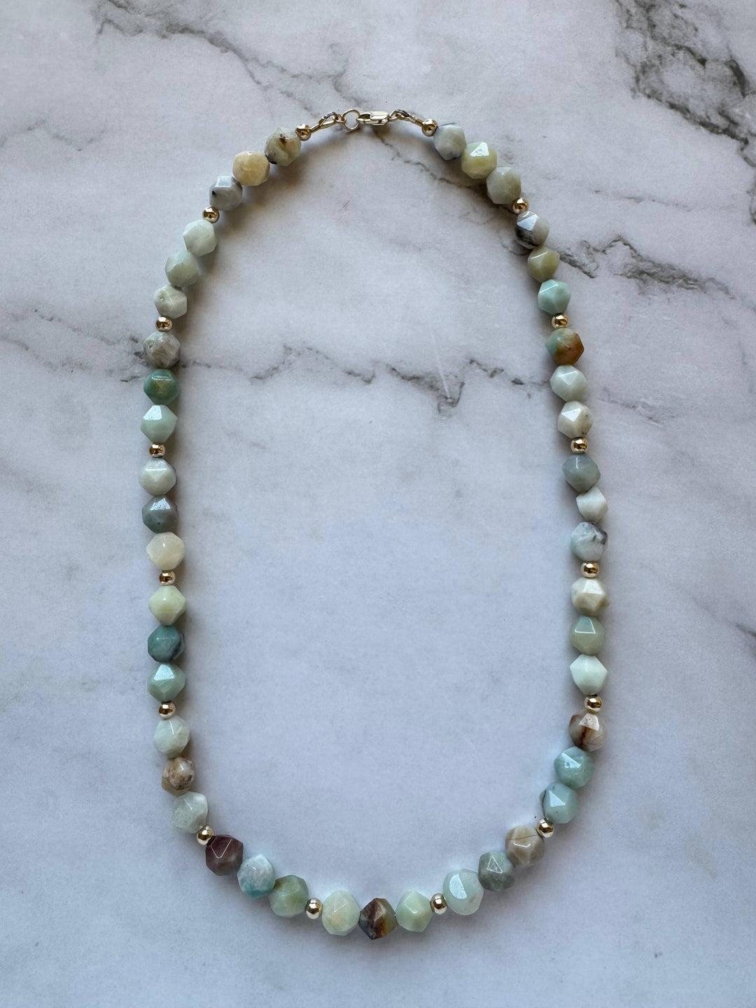 Jessica Matrasko Jewelry - Iris Natural Gemstone and Gold Filled Beaded Necklace