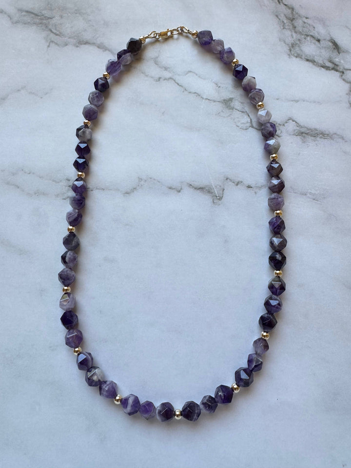 Jessica Matrasko Jewelry - Iris Natural Gemstone and Gold Filled Beaded Necklace