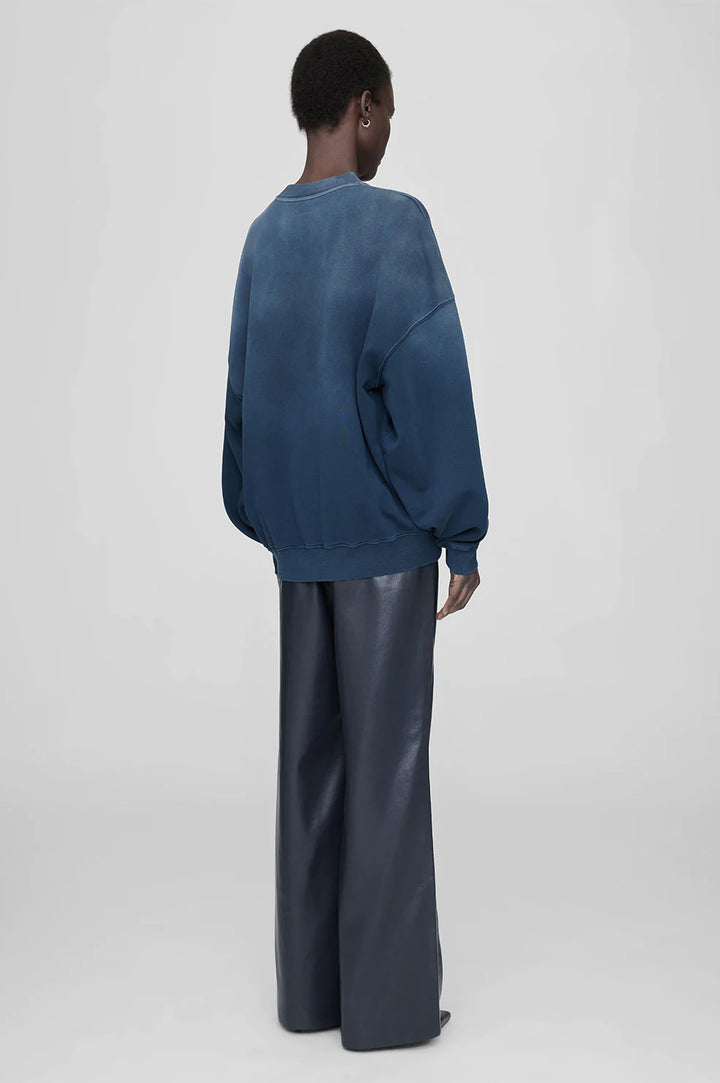 Anine Bing Harvey Crew Sweatshirt -Washed Faded Navy