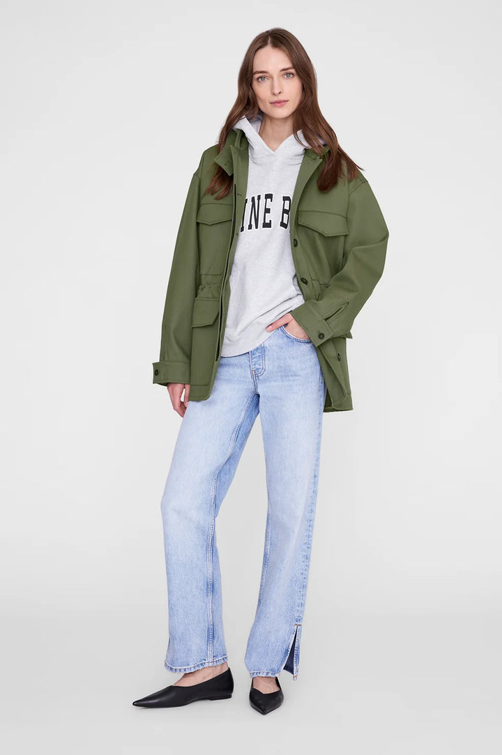 Anine Bing Harvey Sweatshirt Hoodie -Heather Grey