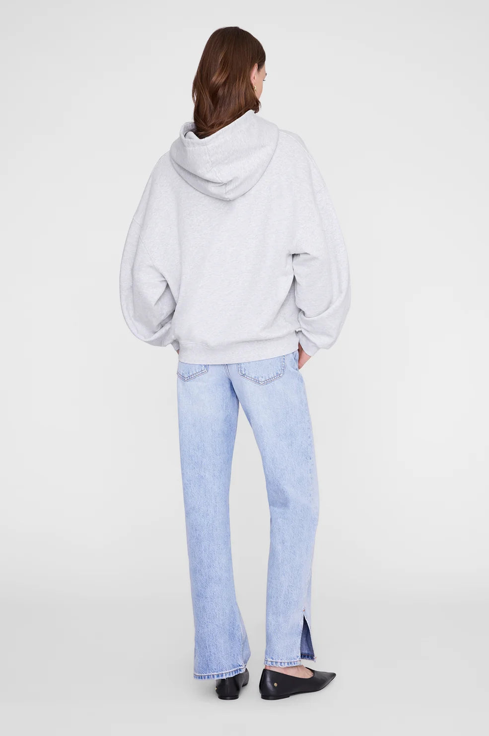 Anine Bing Harvey Sweatshirt Hoodie -Heather Grey