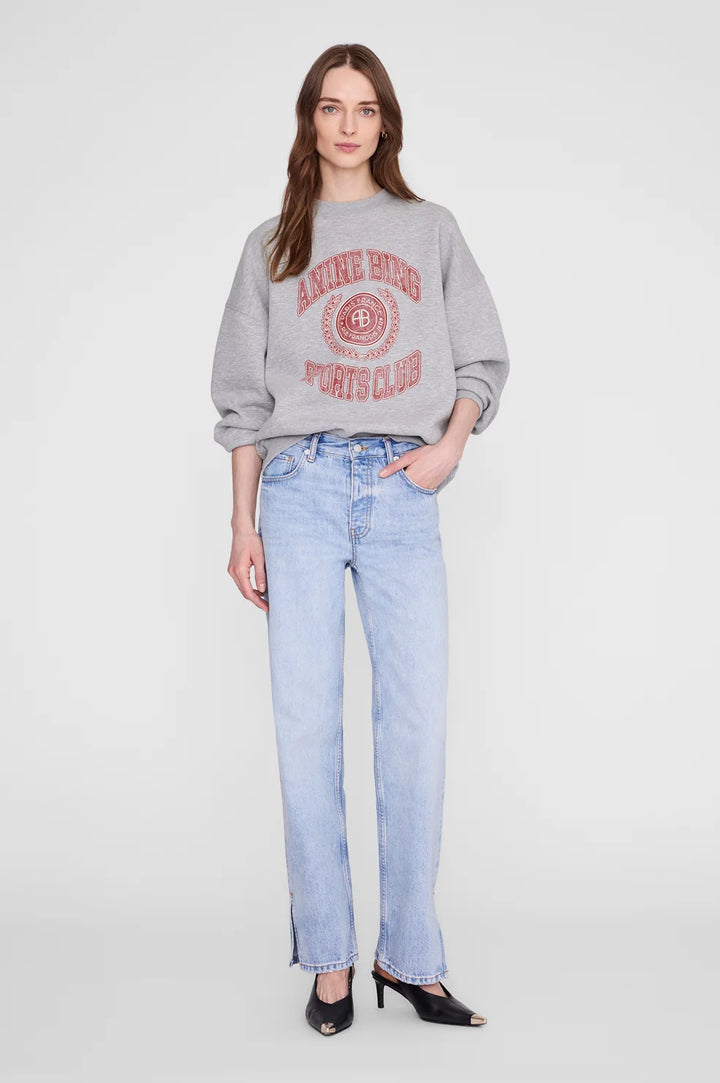 Anine Bing Miles Collegiate Sweatshirt-Grey