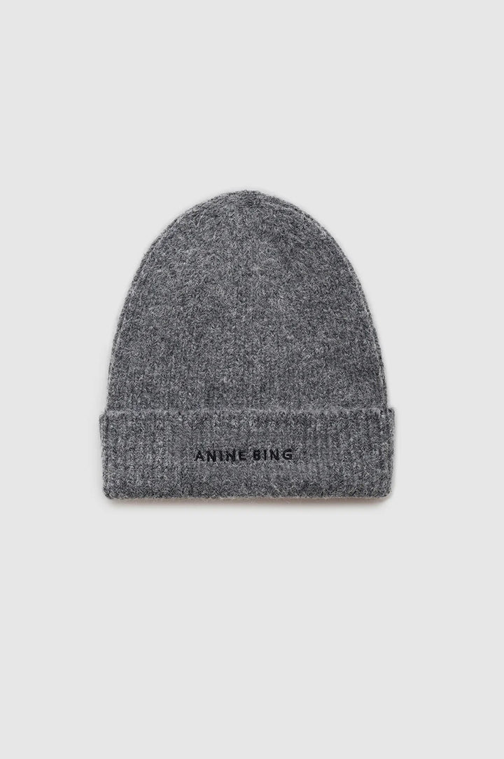 Anine Bing Elia Beanie - Heather Charcoal