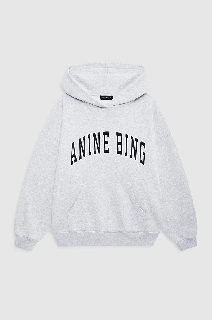 Anine Bing Harvey Sweatshirt Hoodie -Heather Grey