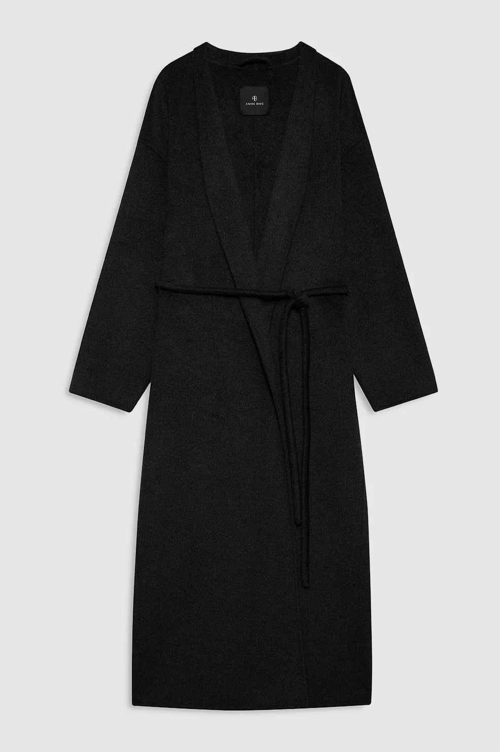 Anine Bing Hunter Coat in Dark Heather Grey Cashmere