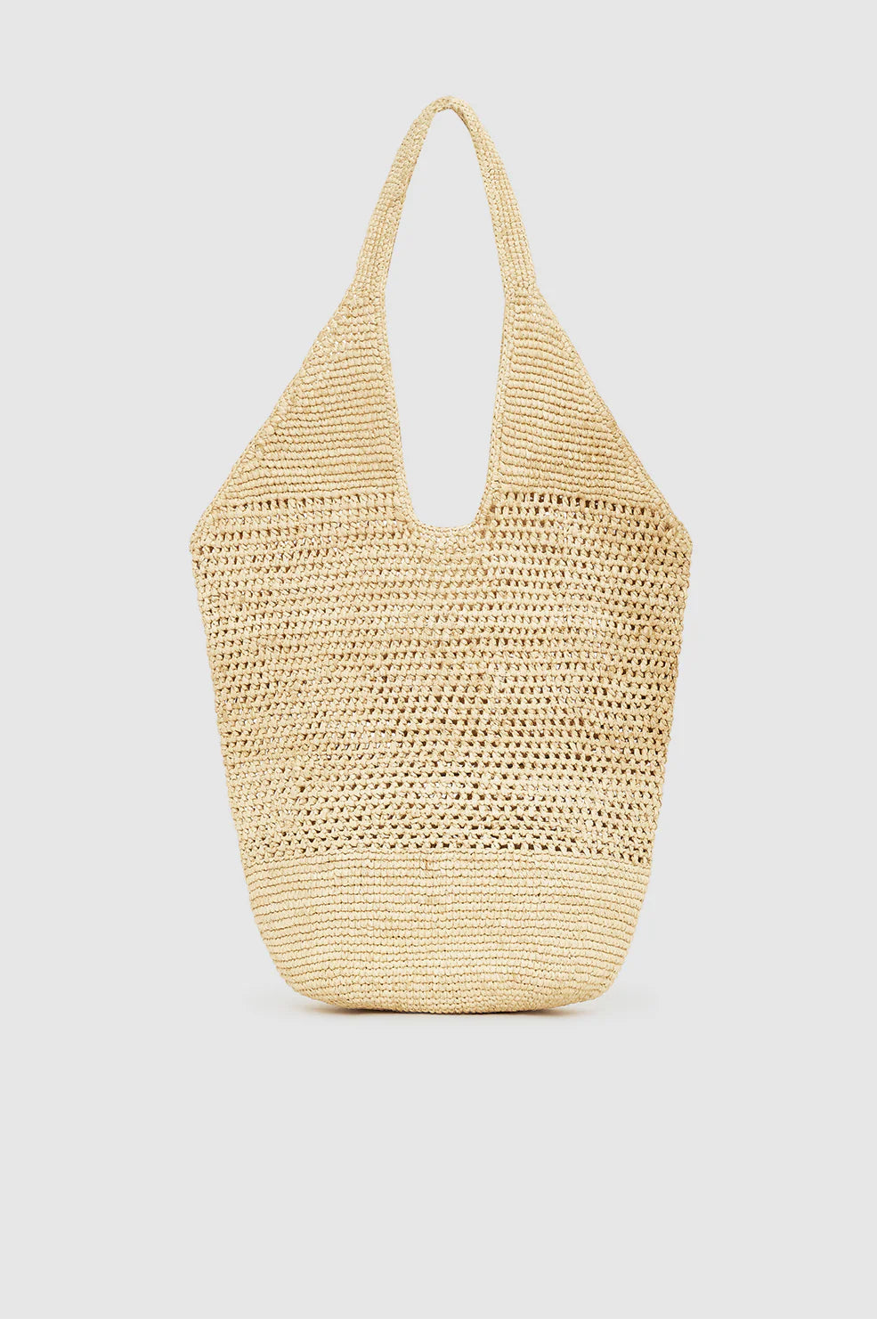 Anine Bing Leah Logo Hobo Raphia Bag