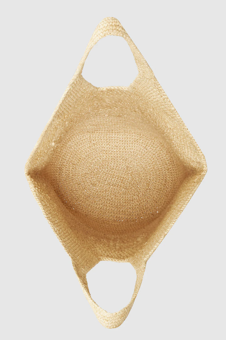 Anine Bing Leah Logo Hobo Raphia Bag