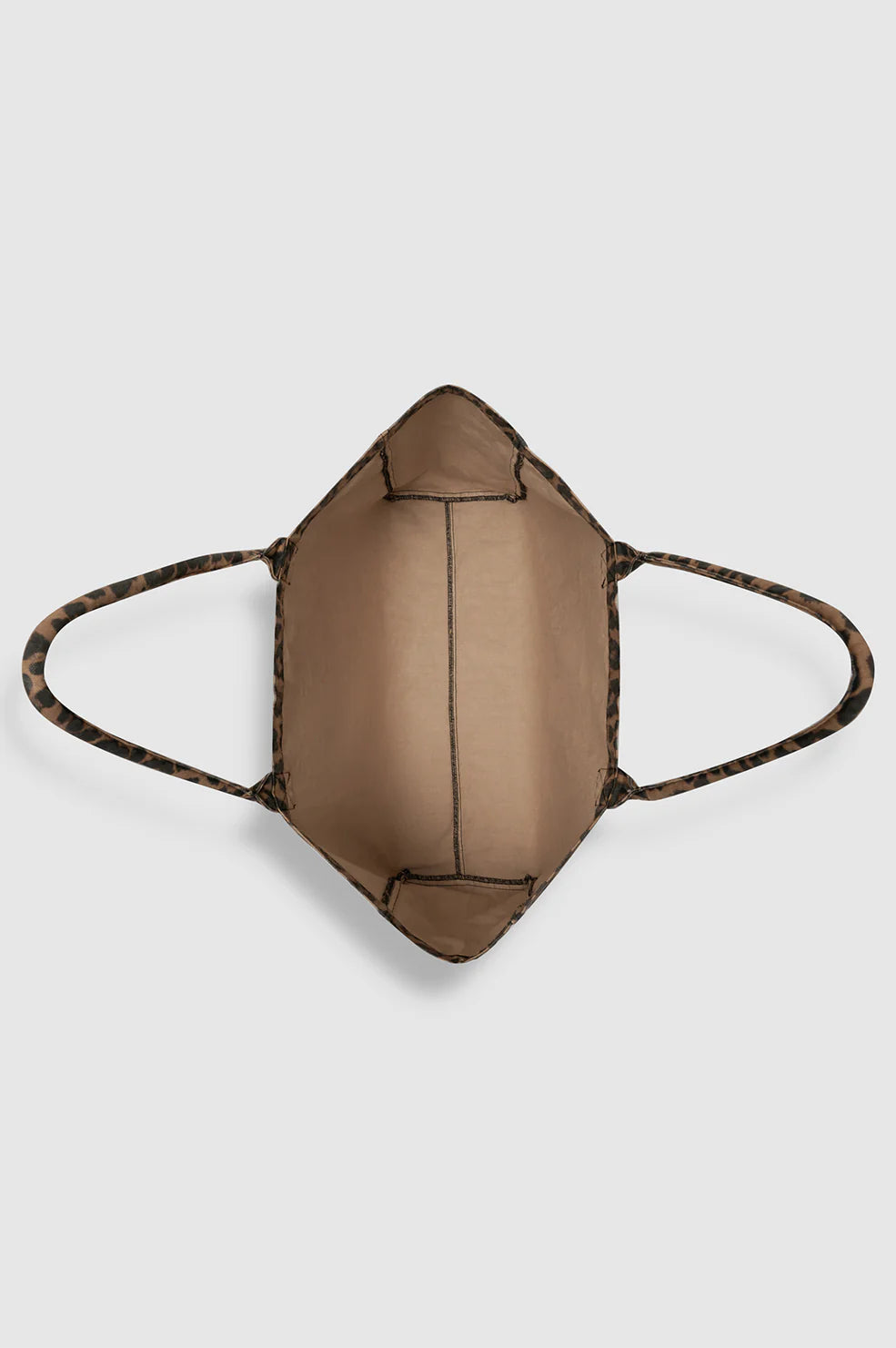 Anine Bing Leo Canvas Tote - Black and Brown Leopard