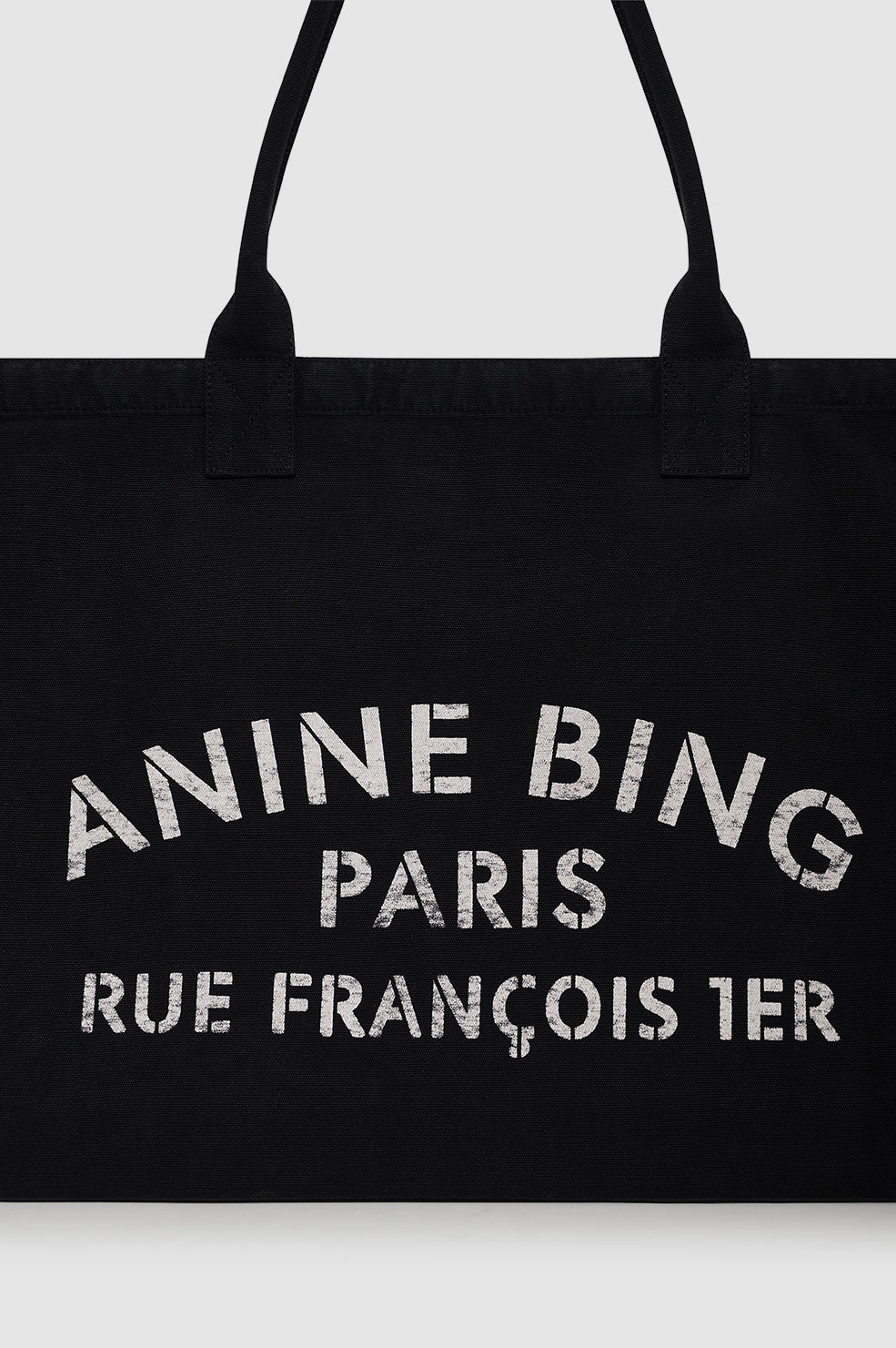 Anine Bing Leo Canvas Tote - Black