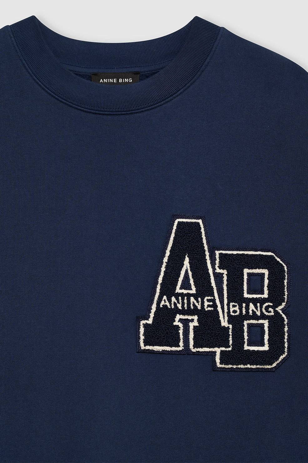 Anine Bing Miles Oversized Sweatshirt Letterman - Washed Navy